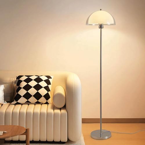 Lámpara de pie tricolor regulable ideal para crear un ambiente acogedor en la sala de estar