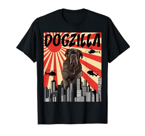 Funny Retro Japanese Dogzilla Neapolitan Mastiff T-Shirt
