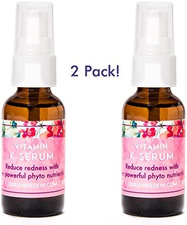Vitamin K Skincare Organic Capillary Strengthening Facial Serum Vitamin K (2pack) for Rosacea