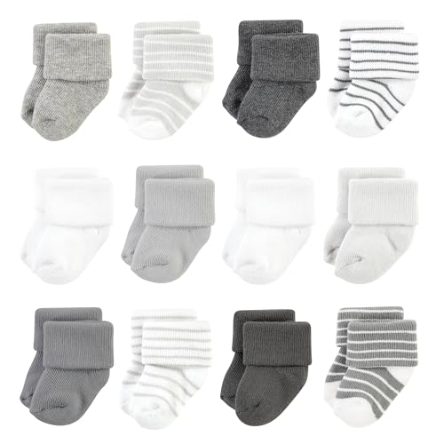 Image of Hudson Baby baby-girls Cotton Rich Newborn and Terry Socks