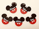  Micky Minnie Maus Ohren Kopf Tolles Geschenk Kinder Jungen Mädchen Wunschname Weihnachten Geschenk Christbaumschmuck Hängend Home Dekor Geburtstagsgeschenk Disney Custom Mickey Mouse Tree Ornament