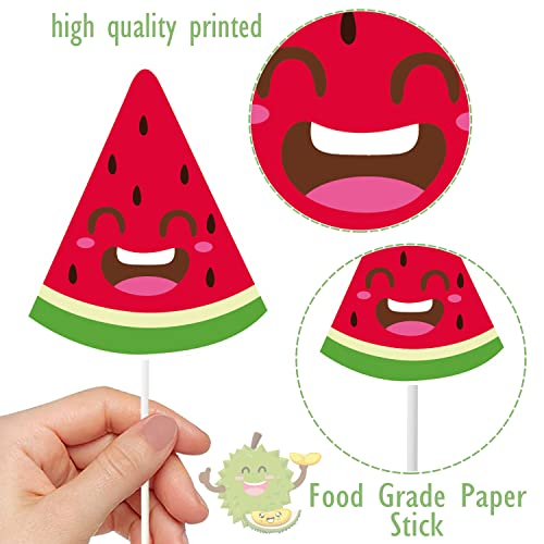 36Pcs Fruit Party Cupcake Toppers Watermelon Lemon Strawberry Cake Decorations Tropical Summer Cupcake Toppers For Tutti Frutti Fruit Theme Birthday Party Supplies #TOP2