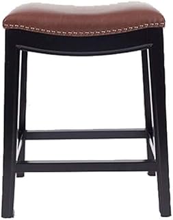 Stołek barowy Nowoczesne, minimalistyczne wysokie stołki na herbatę mleczną Kawa bar Domowy stołek barowy Krzesło Lekkie luksusowe 3 kolory stołki barowe (kolor: brązowy, rozmiar: 52x63cm)