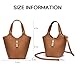 Bevgie Woven Top Handle Handbag Fashion Vegan Leather Bucket Purses Small Tote Bags luxury bag Detachable Satchels crossbody Shoulder bag for Women Brown