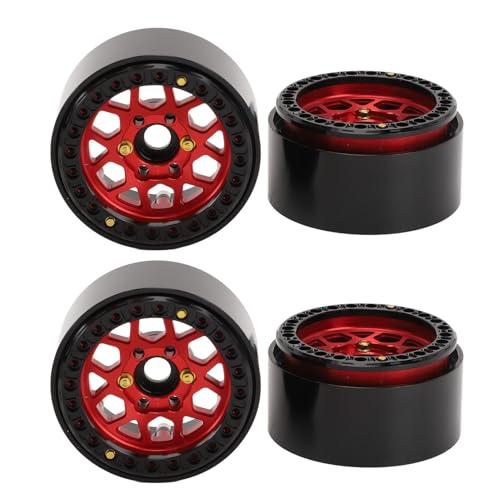 Cryfokt Llantas de Coche de Deriva 1:10, Juego de Anillos de Presión IFR Skarn de Aleación de Aluminio de Alta Resistencia para Ruedas de Vehículos RC, 4 Piezas para Ventiladores de Coches Modelo