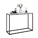 WLIVE Console Table with White Marble Pattern, Sofa Table with Metal Frame, Easy Assembly, for Living Room, Entryway, Hallway, Corridor, Narrow, White
