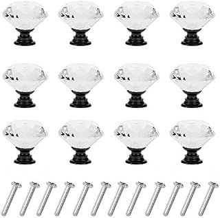 D-buy 12 Pack 30mm Cabinet Knobs Drawer Pulls Drawer Knobs Dresser Knobs Diamond
