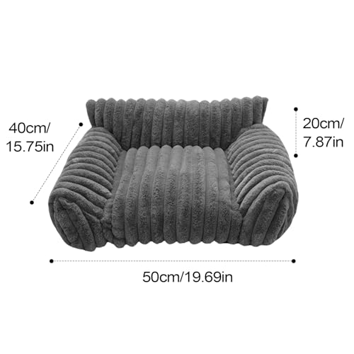 Sofá cama para gatos mullido y portátil con estructura acolchada y limpia 6