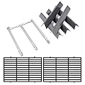 17.5 inch Grill Grate Replacement Parts 7638 and 7636 Flavorizer Bars and 69787 Grill Burner Replacement Parts for Weber Spirit I II 300 Series, Spirit E310 S310 E320 S320 E330 S330