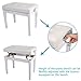 Neewer Padded Wooden Piano Bench and Keyboard Seat, 18.8-22.8 inches/ 48-58 centimeters Height, Thick and Smooth PU Leather Pillow Cushion for Deluxe Comfort (White)