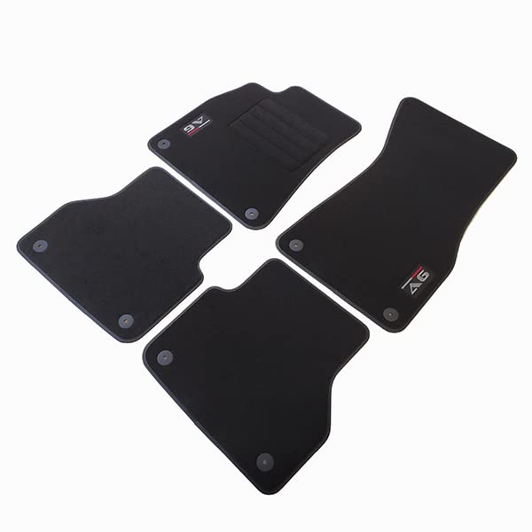 Car Lux AR06882 - Alfombrillas alfombras en moqueta Velour con Logo para Audi A6 C8 Desde 2018 hasta Hoy