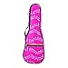 Musical Note Pattern Concert Ukulele Bag,Case,23Inch 600D Waterproof Oxford Ukulele bags Cases Single Shoulder Backpack with Adjustable Straps (Pink)