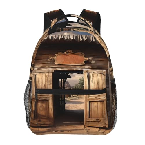 NBCCDVSH Retro Cowboy Western Country Farm Travel Backpack for Women Men 15.6 inch Laptop Backpack Casual Work Business Daypack