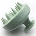 RENESMEE Scalp Massager Shampoo Brush, Eco-friendly Wheat Straw body with Soft Silicon Bristles, Scrubber, Exfoliator | Dandruff Removal, Prevents Hair loss for Men, Women (Green) gallery image