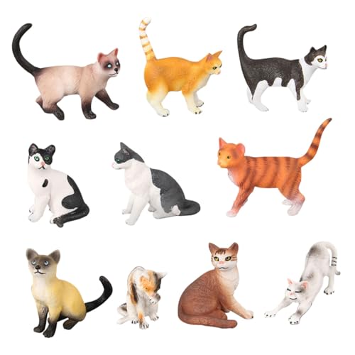 Figurines chats miniatures pour ornements de bureau et décoration de chambre