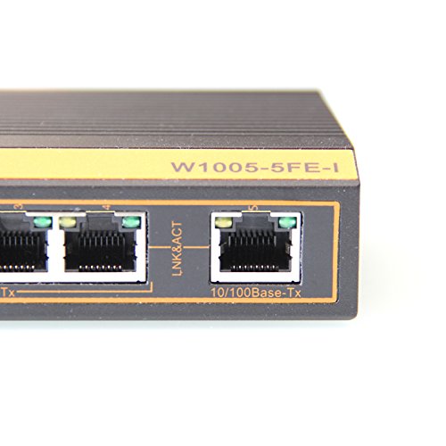 Wiwav W1005-5Fe-I 10/100Mbps Unmanaged 5-Port Industrial Ethernet Switches With Din Rail/Wall-Mount (Ul Listed, Fanless, -40°C~85°C) #TOP5