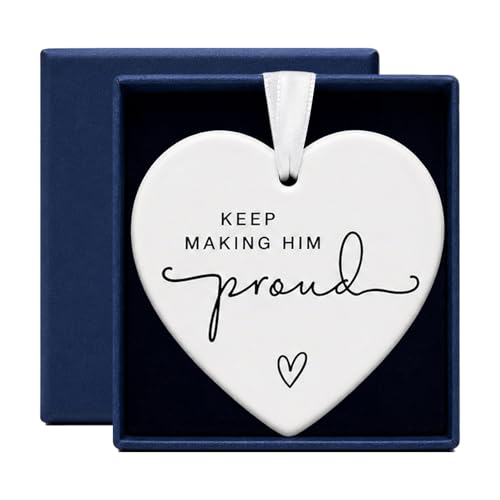 Image of Memorial Keepsake for Dad, Grandfather or Loved One, Sympathy Gift for Loss of a Special Man, Bereavement Remembrance Gift, Keep Making Him Proud Memorial Ornament