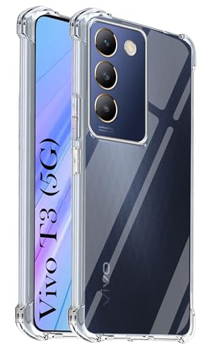 Image of Jkobi Shockproof Crystal-Clear Back Cover for Vivo T3 5G (Anti Yellow Case | Drop & Camera Protection | Hard Polycarbonate)
