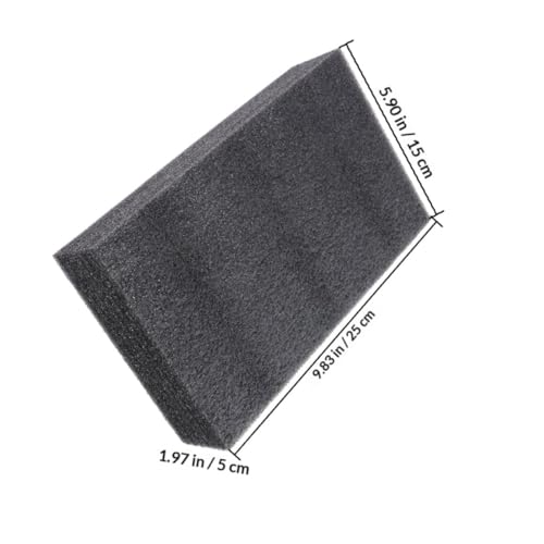 EXHUMKY Black Foam Sheet Cushioning Pad 2pcs 25x15x5cm Polyurethane Foam Insert Protective for Tool Boxes and Craft Packaging