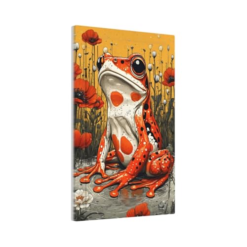 Decorative Light Switch Cover Plate Big Orange Frog Red Floral Wildflower 1 Gang No Device Single Blank Outlet Covers Wall Plate Cover Switchplate Electrical Faceplate
