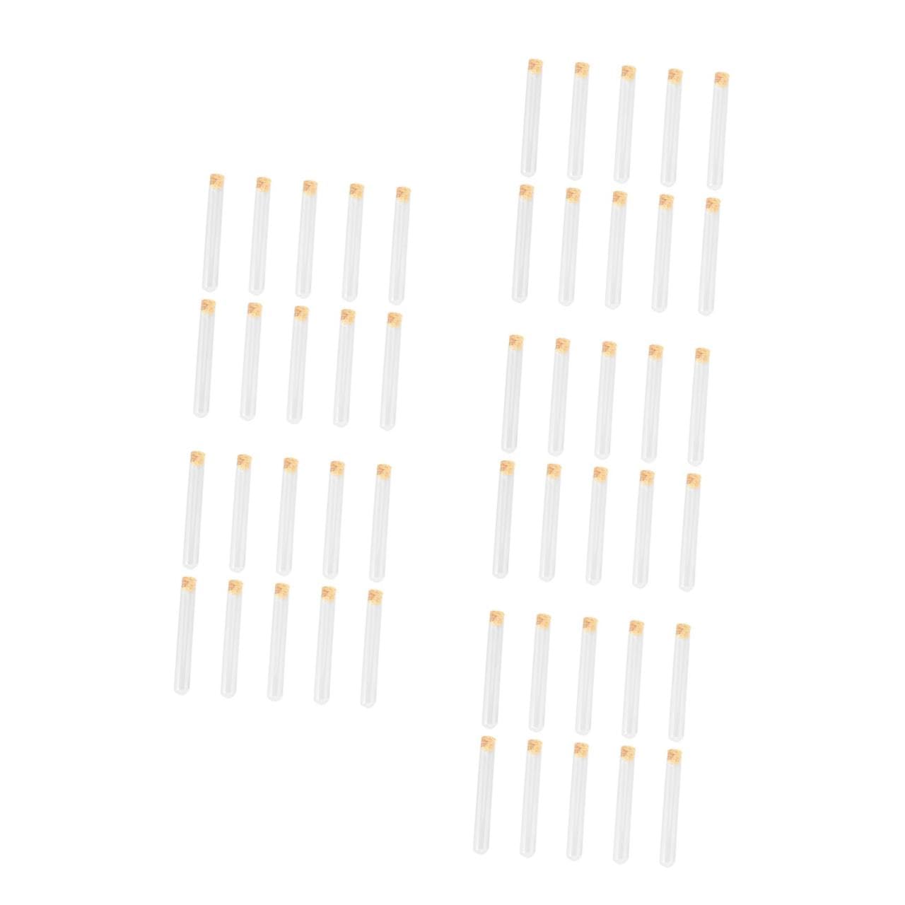 Ciieeo 5 Series Muestra De Contenedores De Almacenamiento Pequeño Tubos De Ensayo De Laboratorio Accesorio De Tubo De Ensayo De Laboratorio Borosilicato Redondo De Madera 10 Piezas X 5