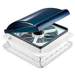 Hike Crew 14? RV Roof Vent Fan 12V Motorhome Fan w/ 3 Speed Intake & Exhaust Manual Crank Lift & Smoke Lid Includes Screws & Garnish