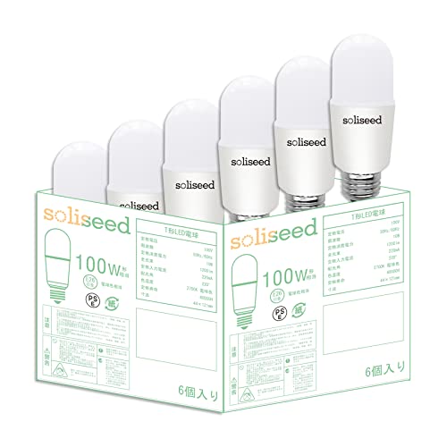 LED�d�� T�`�^�C�v E26���� 100W���� 10W 1200Im �d���F �f�M�ގ{�H���Ή� �����Ή� �֑�d���^�u����EFD15 �S���� 6����