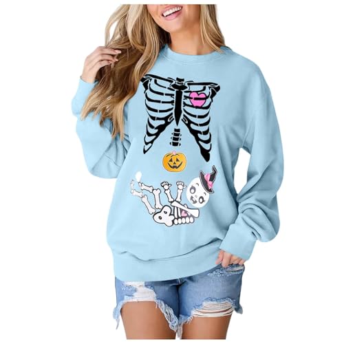 Sweatshirt femme avec motif graphique imprimé original et manches longues confortables