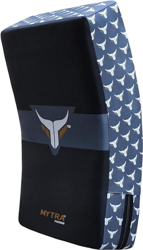 Mytra Fusion Kick Shield Curved MMA Strike Shield Muay Thai Training Strike pad Kicking Striking Shield Focus for Kickboxing Taekwondo & Martial Arts x 1 Single Unit (Black/Grey) - Thumbnail 4