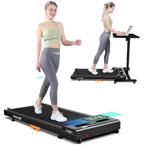 Walking Pad, Under Desk Treadmill for Home, Portable Treadmill 300 lbs Capacity (Black-Timeless)