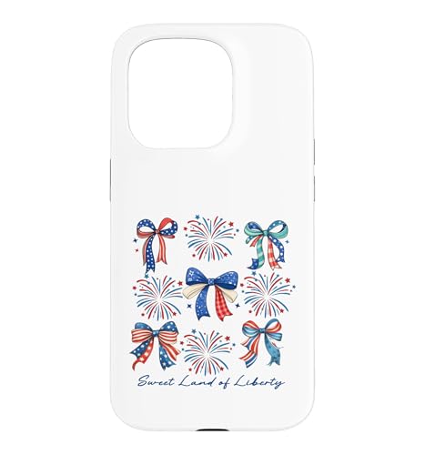 Sweet Land of Liberty Patriotic Bows �ԉ� �X�}�z�P�[�X iPhone 15 Pro �p