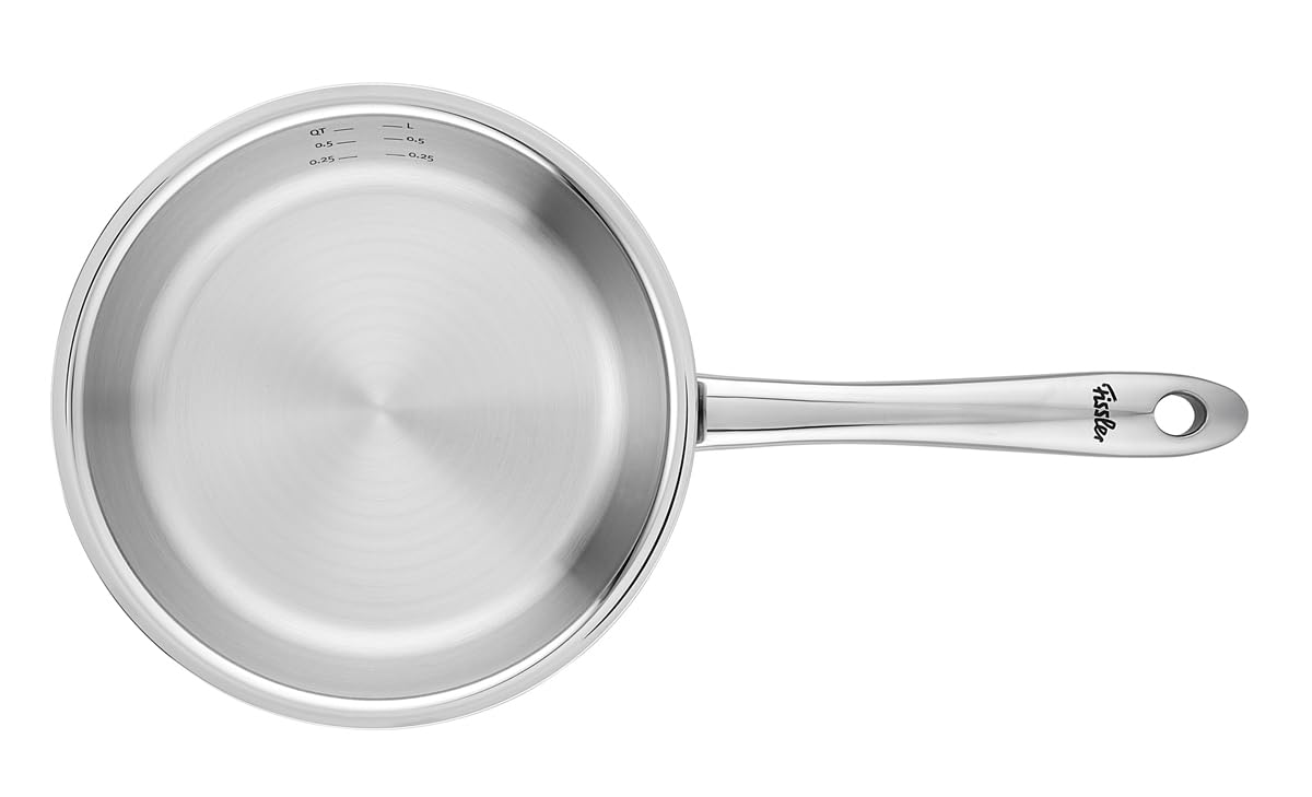 Fissler M5 Pro-Ply® Padella in acciaio inox, 20 cm, prodotta in Germania, materiale multistrato Pro-Ply™ a 5 strati, senza rivetti, acciaio inox 18/10, induzione