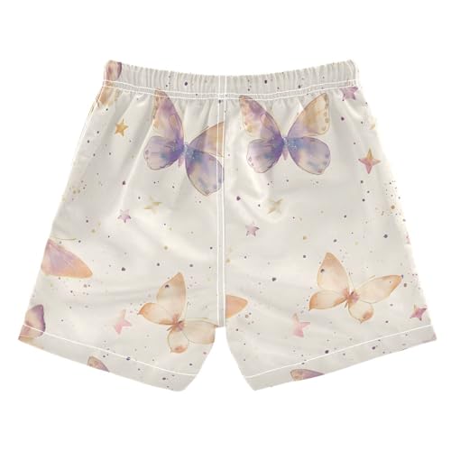 senya Butterflies Stars Pink Boys Swim Trunks Toddler Shorts Swimwear Boardshorts2