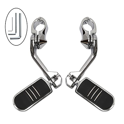 Motorcycle highway pegs crash bar with adjustable foot pegs