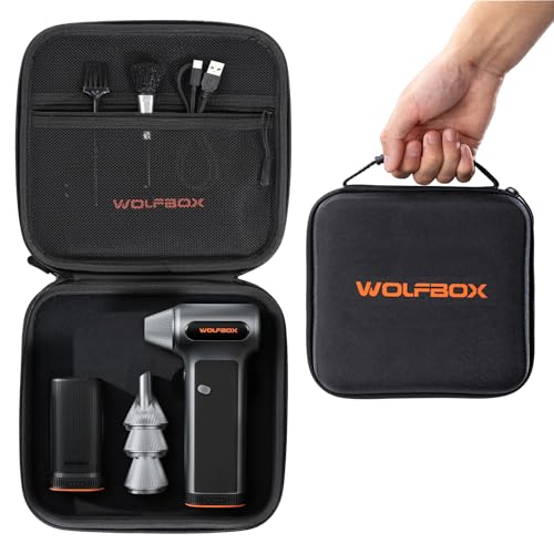 Image of WOLFBOX Hard Carrying Case for MF200 Electric Air Duster [CASE ONLY, Device Not Included], Shockproof Travel Storage Bag for Compressed Air Blower & Accessories, Splash-Proof