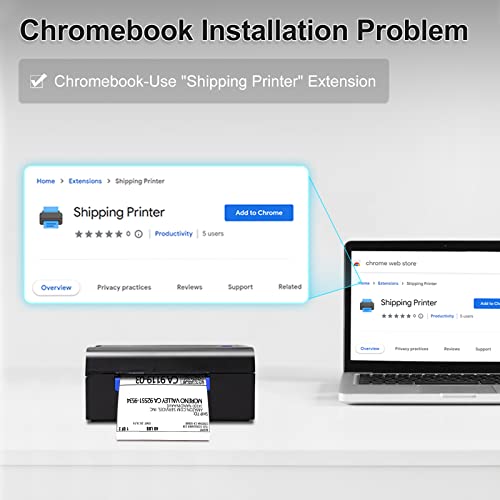 Beeprt Bluetooth Shipping Label Printer - Wireless 4X6 Thermal Label Printer For Shipping Packages, Desktop Label Printer Compatible With Shopify, Ebey, Amazon, Etsy, Fedex, Ups, Small Business #TOP3