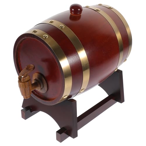 GRIRIW Wooden Beverage Bucket 1.5l Wine Aging Bar Wine Dispenser Wood Storage