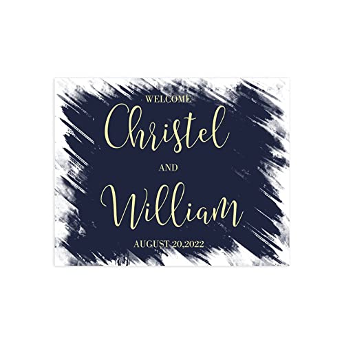 Panneau de calligraphie pour cérémonie et réception de mariage chic personnalisé