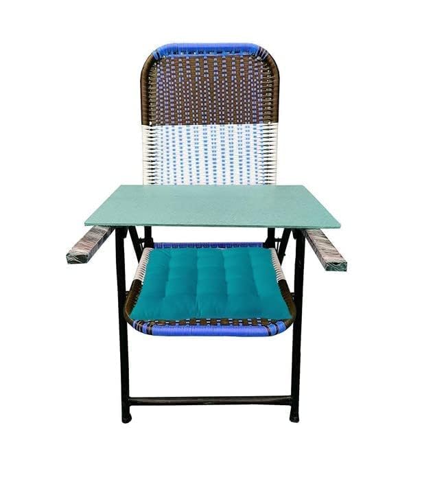 Image of Industries Seating Furniture Folding Plastic. Chair with Strong Square Handle+Free 6mm pad for Laptop and Reading - Multicolour (SDLM-10)