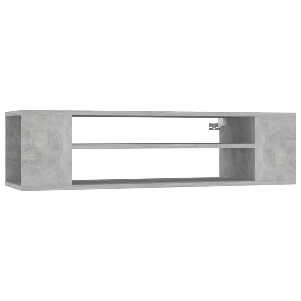 Mobile TV sospeso grigio cemento, 100 x 30 x 26,5 cm, in legno