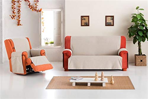 Eysa Constanza practica sofa cover 1 seat color 01-linen, Cotton, 37 x 4 x 29 cm - Image 2