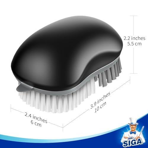 Miniatura 7 de Mr.Siga Cepillo De Limpieza Para Frutas Y Verduras Con Agarre Antideslizante Cómodo, Paquete De 2 Unidades, Color Negro