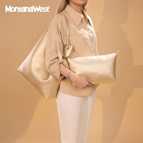 Image of Montana West Hobo Bag for Women Shoulder Purse Handbags with Detachable Makeup Bag