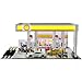 FunKitFX 1/64 Scale Shell Gas Station Model Diorama, Gas Station Miniature Building Scene Model, Collectible Building kit, (Excludes Vehicles and Figures)