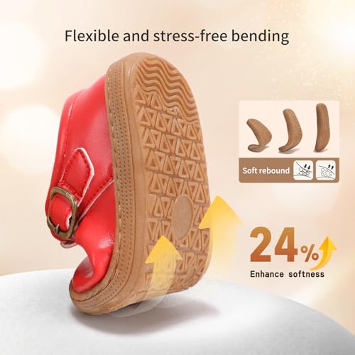 Image of STQ KIDS Girls Wide Toe Box Mary Jane Dress Shoes