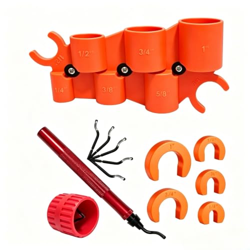 Image of 13 Pcs 1 /4-1 Inch Depth Gauge and Pipe Deburring Tool for Brass,PVC,PERT