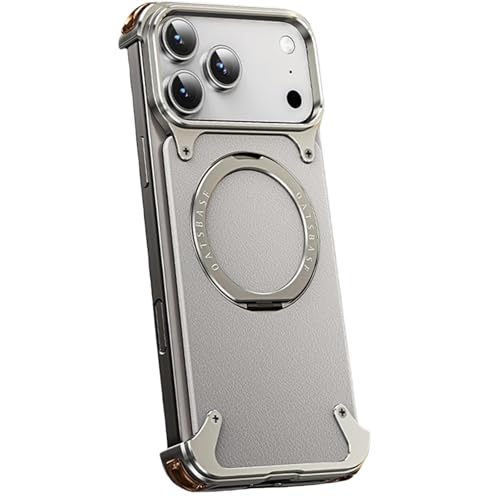 Bumper iPhone 17 Pro Max en Cuir Véritable et Aluminium Luxe Châssis Métallique