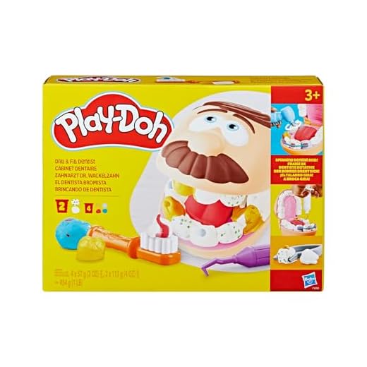 Play-Doh Conjunto de Massinha Brincando de Dentista, Kit com Massa de Modelar e Acessórios, para Crianças Acima de 6 anos, Presentes de Natal Criativos para Meninos e Meninas