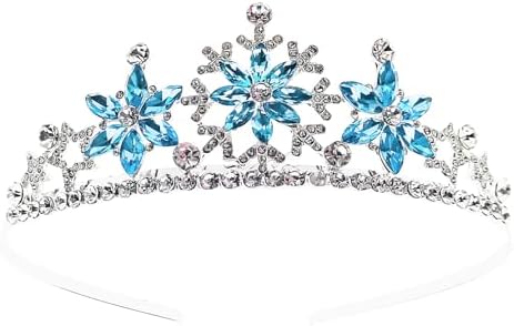 Birthday Girl BEANPRECOY 6 Pcs Princess Crystal Tiaras - Sparkling Rhinestone Crowns For Girls Birthday & Wedding Toddler Hair Accessories