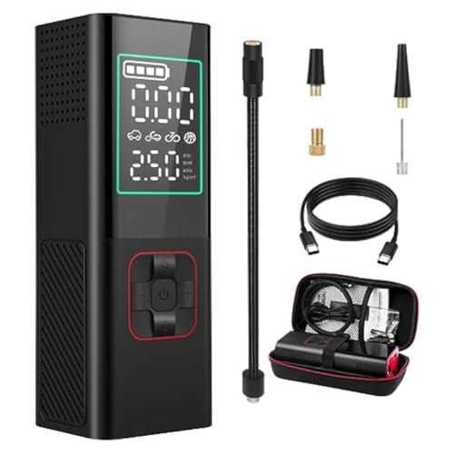 Iyalezirk Inflador de Neumáticos Compresor de Aire Portátil-160PSI para Automóvil, Inflador de Neumáticos con Compresor de Aire para Neumáticos de Automóvil, Pelotas, Inflables